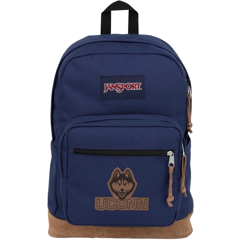 JanSport UConn Huskies NCAA Right Pack Laptop Backpack Navy Blue 15 Inch Sleeve